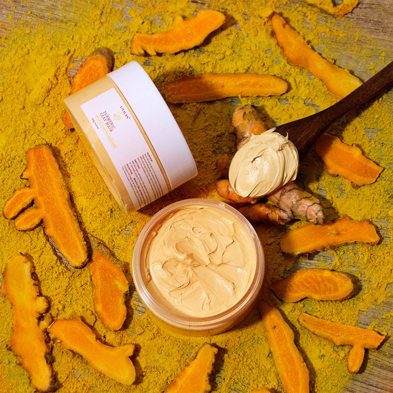 Turmeric Clay Mask Reduce Blackheads Clean Pores Soothe Acne Prone Skin Brightening Deep Cleaning Minimize Pores Skin Care 120g