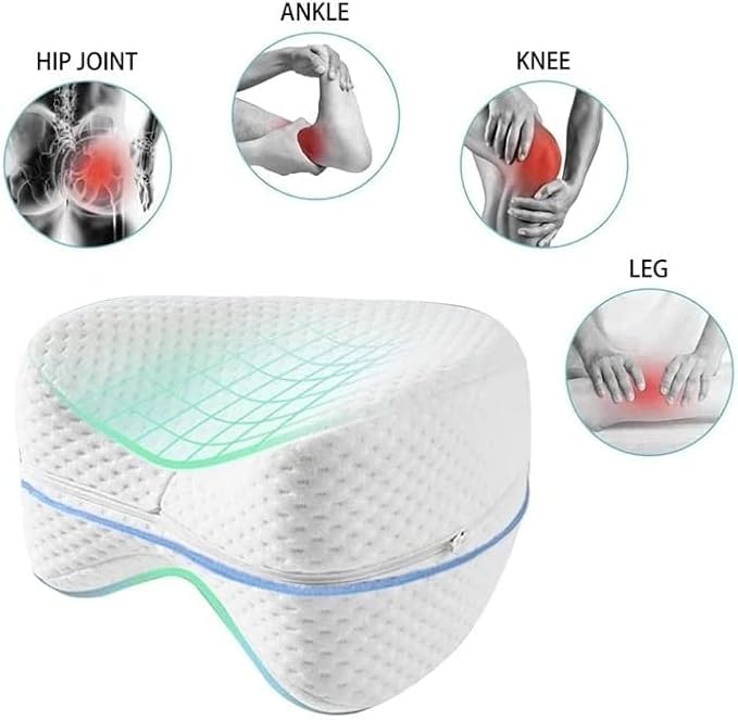 Body Memory Cotton Leg Pillow Home Foam Pillow Sleeping Orthopedic Sciatica Back Hip Joint for Pain Relief Thigh Leg Pad Cushion