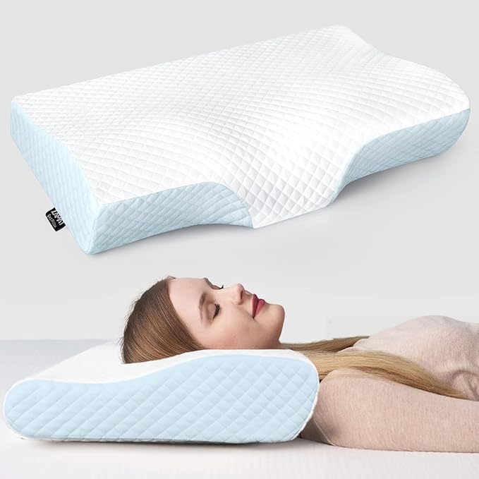 Neck Pillow Slow Rebound Memory Cotton Pillow Cervical Partition Memory Pillow for Anti-snoring