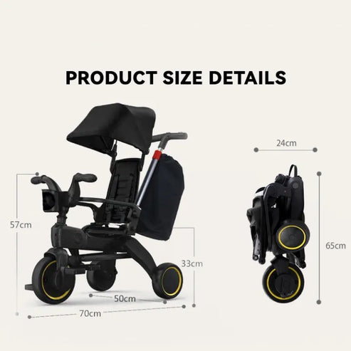 Folding Baby Stroller Bicycle Portable Lightweight & Foldable Infant Stroller Tricycle