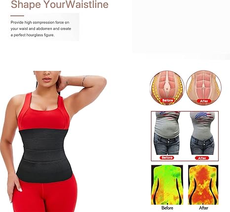 Waist Trainer For Women Waist Wraps For Stomach Me Up Bandage Wrap For Women Body Belly Wraps To Lose Belly Fat Black