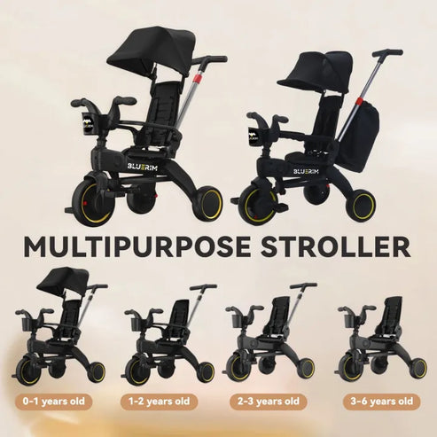 Folding Baby Stroller Bicycle Portable Lightweight & Foldable Infant Stroller Tricycle