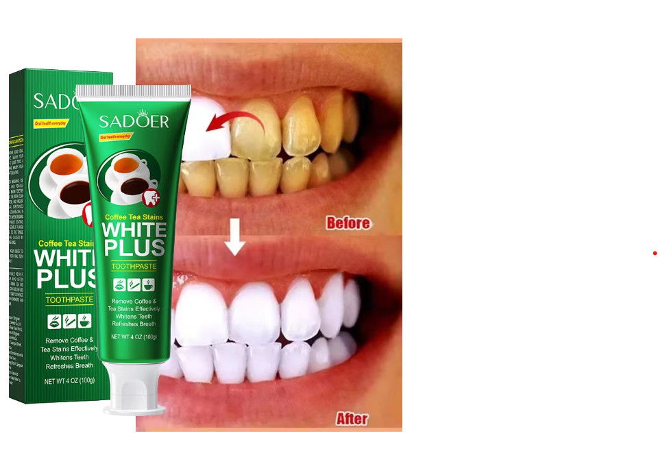 Teeth Whiten Toothpaste Fast Remove Plaque Smoke Coffee Tea Stains Clean Oral Hygiene Fresh Breath Bleaching