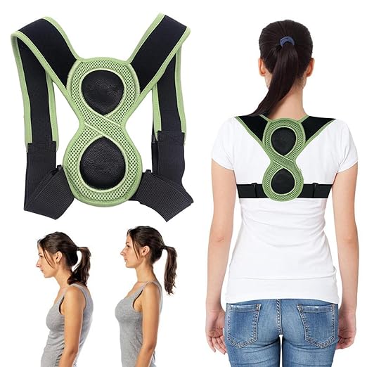 Shaped Posture Corrector for Kids Adults Adjustable Upper Back Brace Support