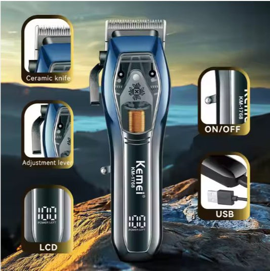 Kemei Hair Clippers for Men - Professional Rechargeable Barber Clippers