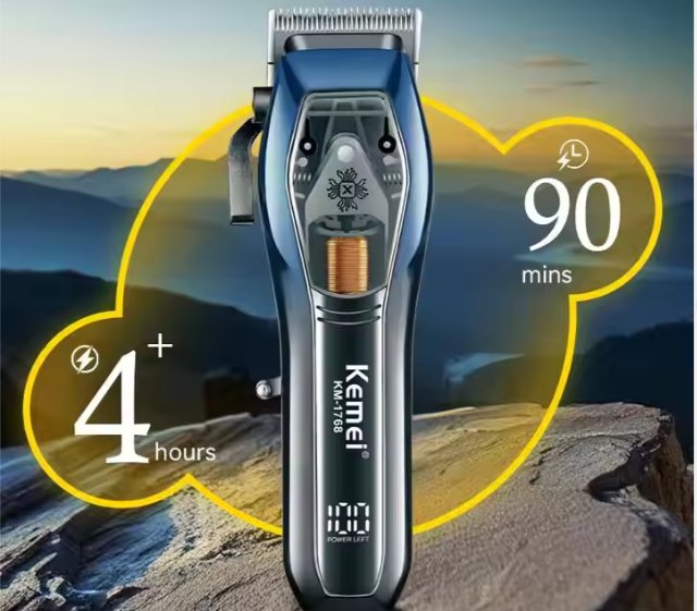 Kemei Hair Clippers for Men - Professional Rechargeable Barber Clippers