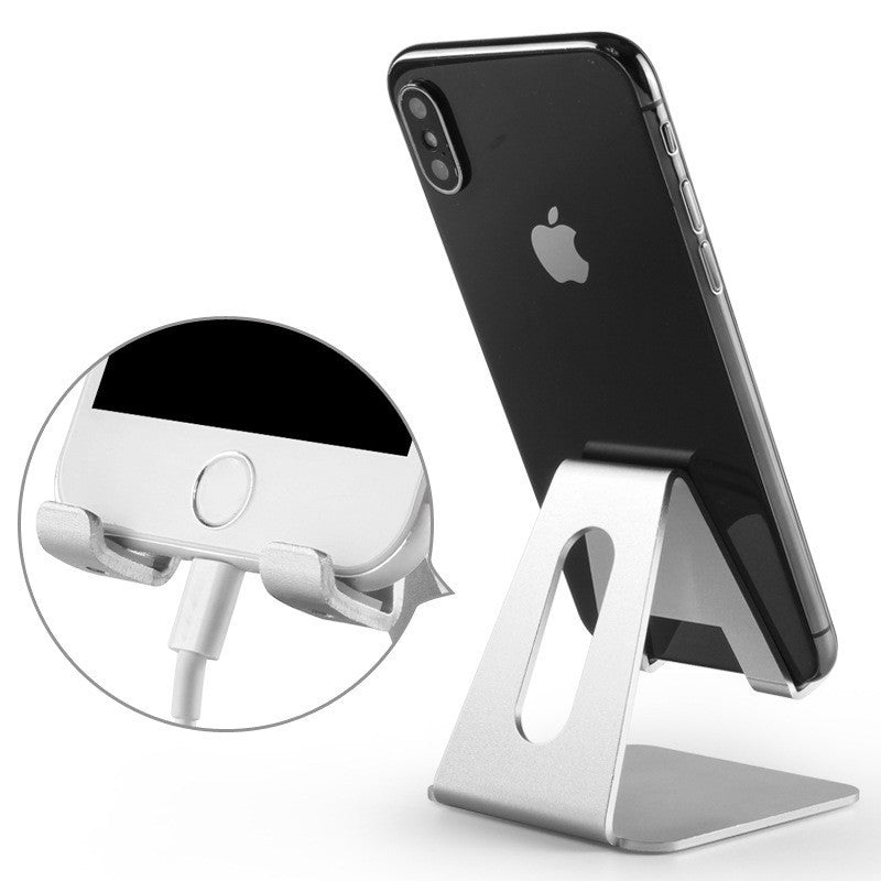 Universal Aluminum Mobile Phone Holder – Non-Slip Desk Mount Stand for iPhone, Samsung, Huawei, and Tablets