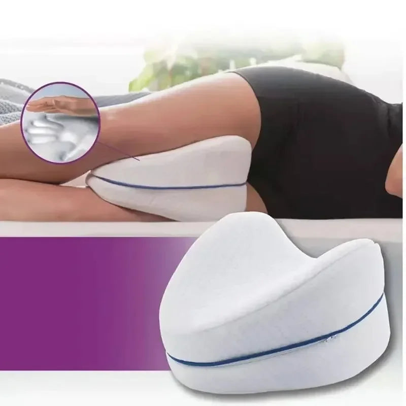 Body Memory Cotton Leg Pillow Home Foam Pillow Sleeping Orthopedic Sciatica Back Hip Joint for Pain Relief Thigh Leg Pad Cushion