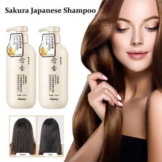 Sakura Japanese Shampoo and conditioner Gentle Cleansing Nourishing Scalp Amino Acid Hair Shampoo Deep Clean Moisturizing