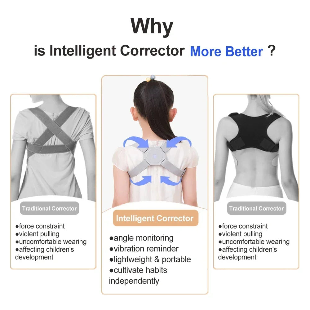 Smart Back Posture Correction Device Adjustable Back Smart Shoulder Support Belt Training Belt Spine Correction Back