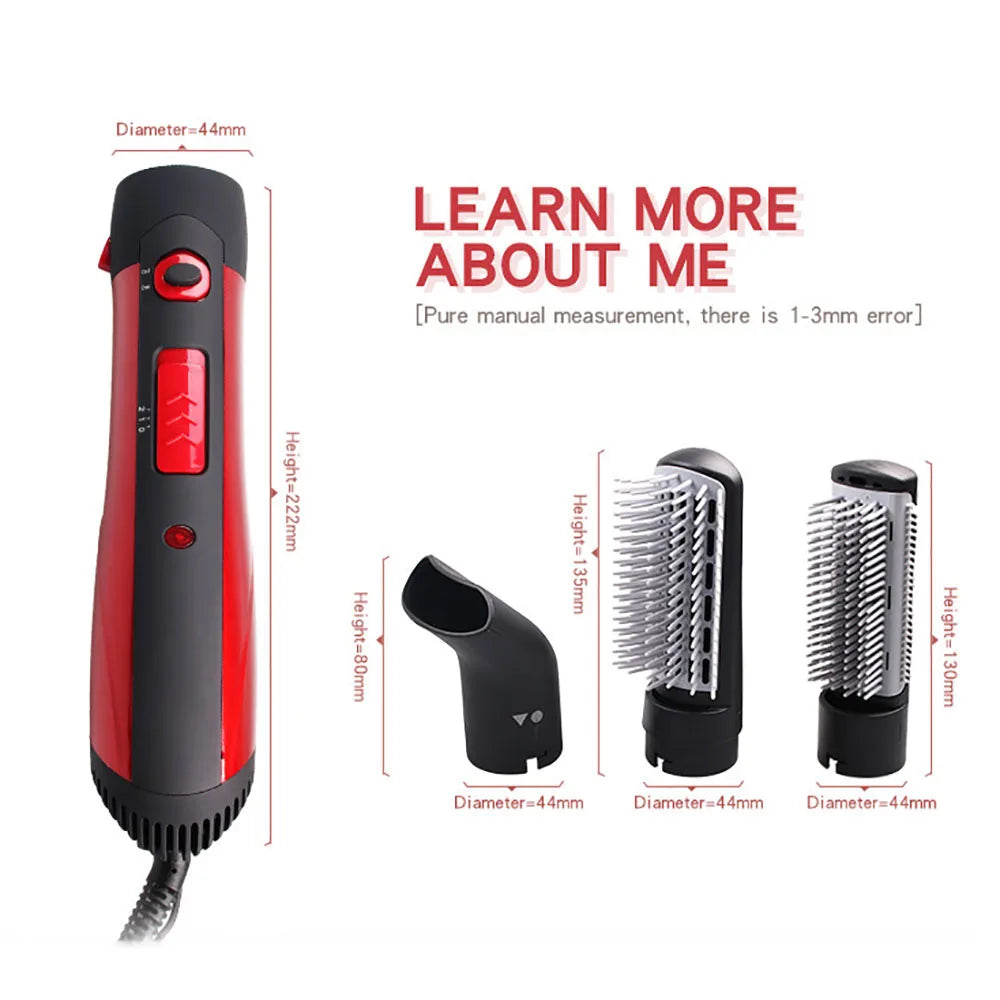 Electric Hair Dryer Comb Straightener 2 Speed Blower Hot Air Brush Anti-ironing 3 in1 Salon Multi-function Curler Styling Tools