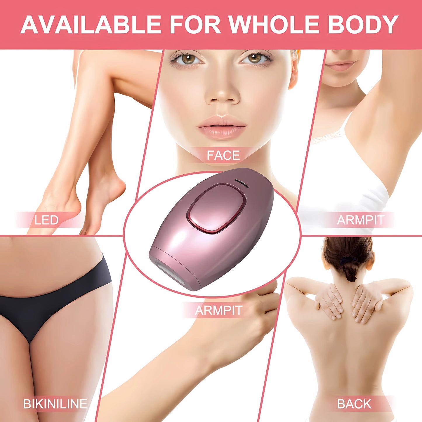 IPL Hair Removal Laser Epilator – Permanent Painless Hair Removal for Women, Portable & Efficient for Face, Body, Bikini Area