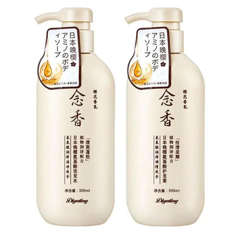 Sakura Japanese Shampoo and conditioner Gentle Cleansing Nourishing Scalp Amino Acid Hair Shampoo Deep Clean Moisturizing