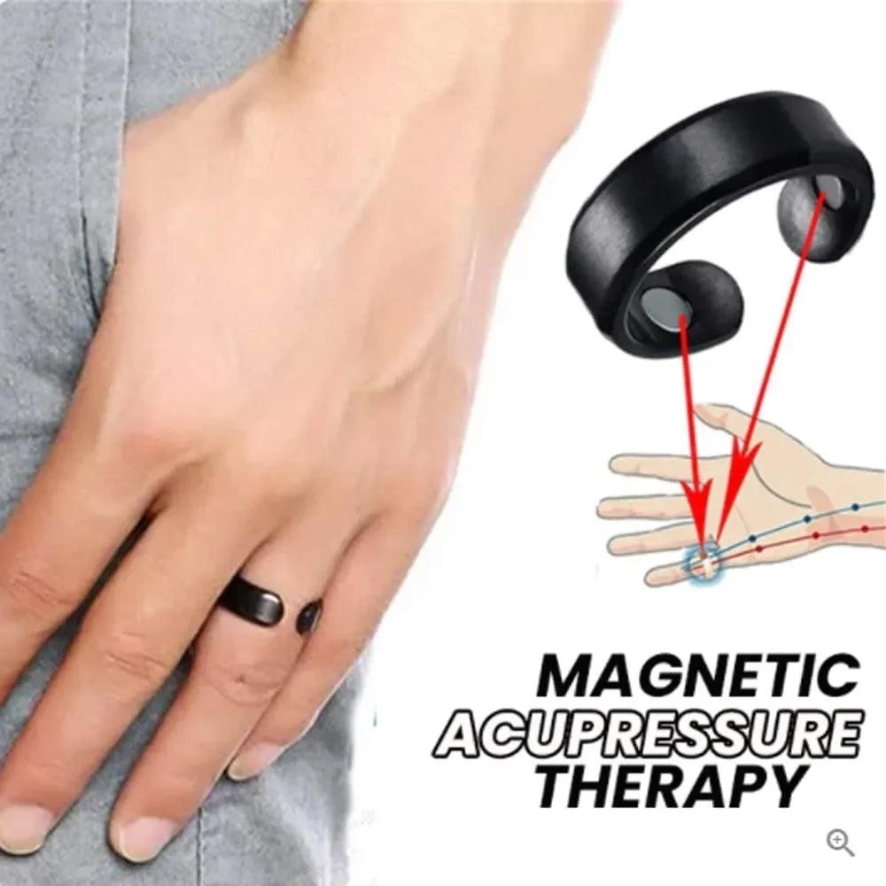 Lymphatic Drainage Therapeutic Magnetic Ring Adjustable Magnetic Therapy Rings Lymphatic Detox Magnetic Ring for Men and Women