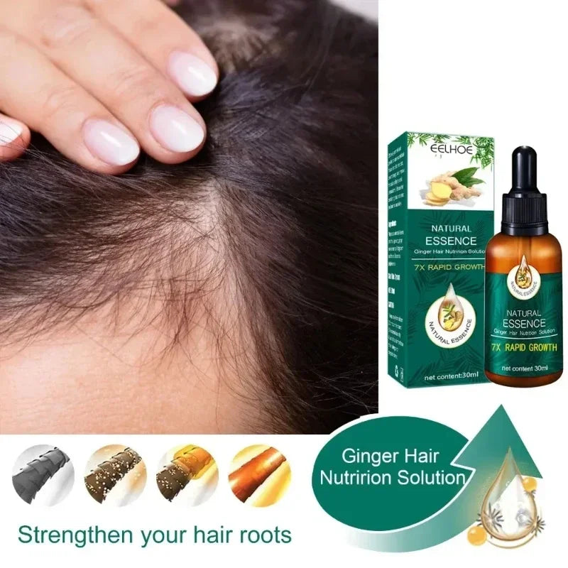 Hair Fast Growth Hair Care Essential Oil Natural Ginger Hairs Regrowth Products Serum