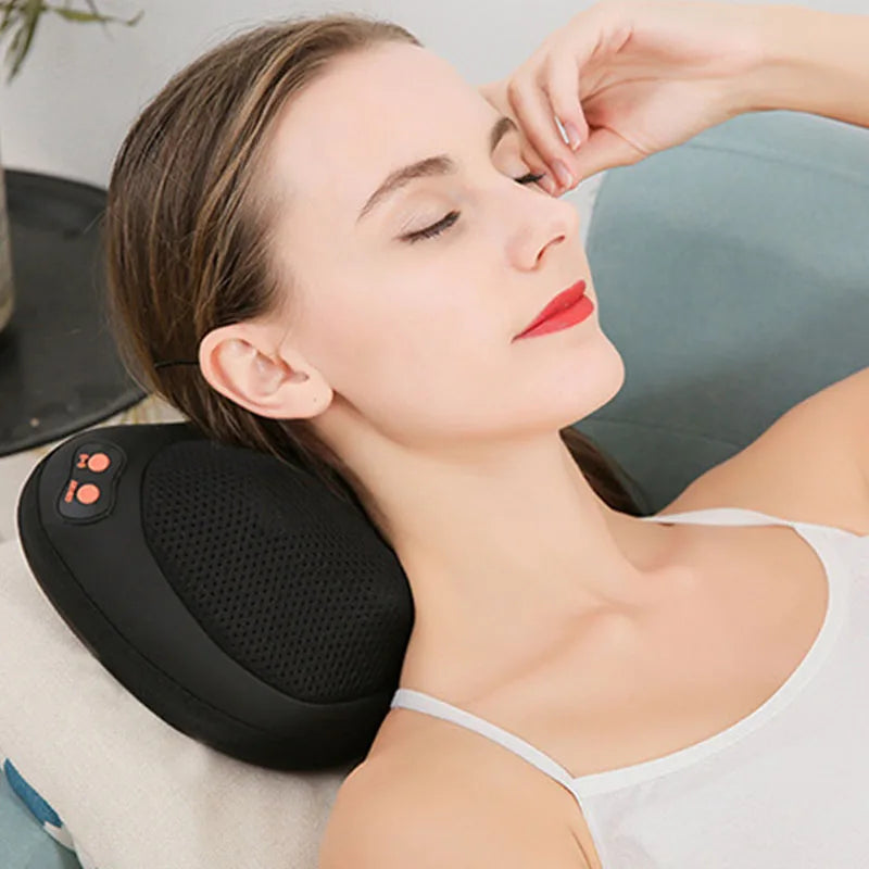 Head Massager Car Home Cervical Shiatsu Massage Neck Back Waist Body Electric Multifunctional Massage Pillow Cushion