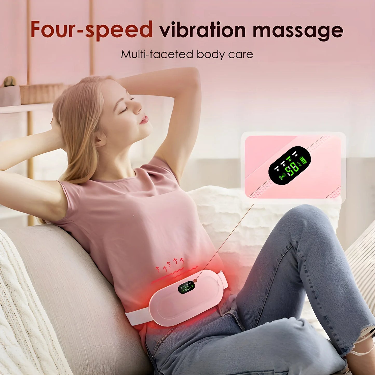 Portable Heating Pad Menstrual Heating Massager Belt Abdominal Belt Period Relief Thermal Massager Belly Warm Palace Belt