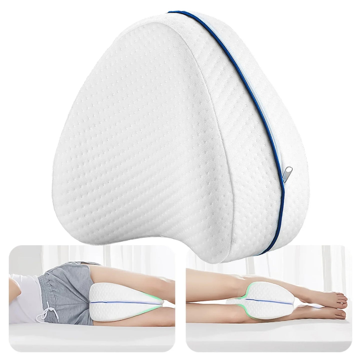 Body Memory Cotton Leg Pillow Home Foam Pillow Sleeping Orthopedic Sciatica Back Hip Joint for Pain Relief Thigh Leg Pad Cushion