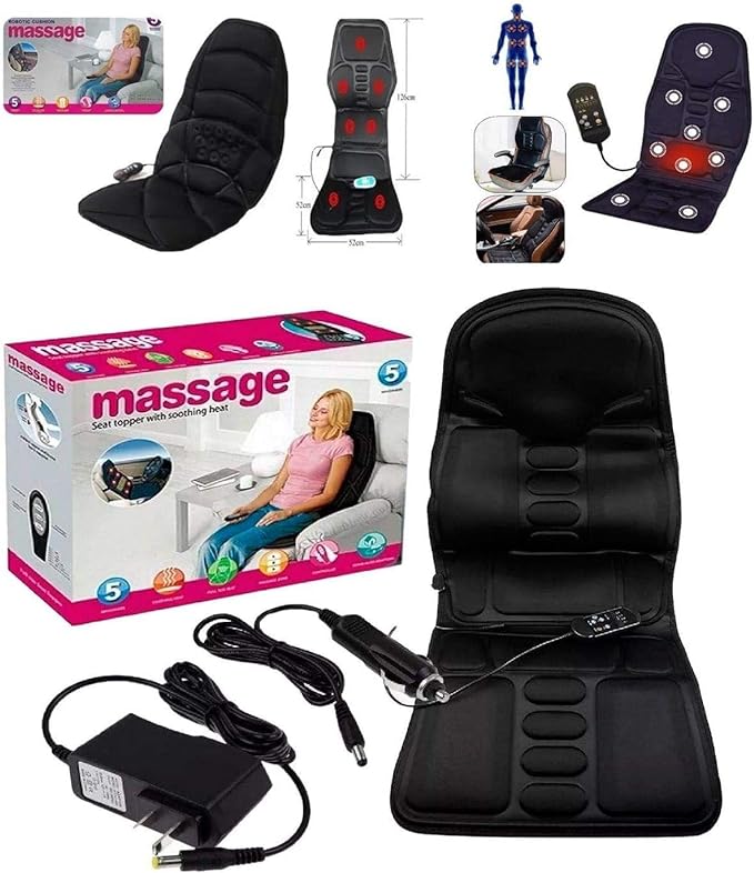 Massage Chair Cushion Vibration Soft Full Body Back Neck Massage Pad Portable Mat Home Office Car Use Relaxation