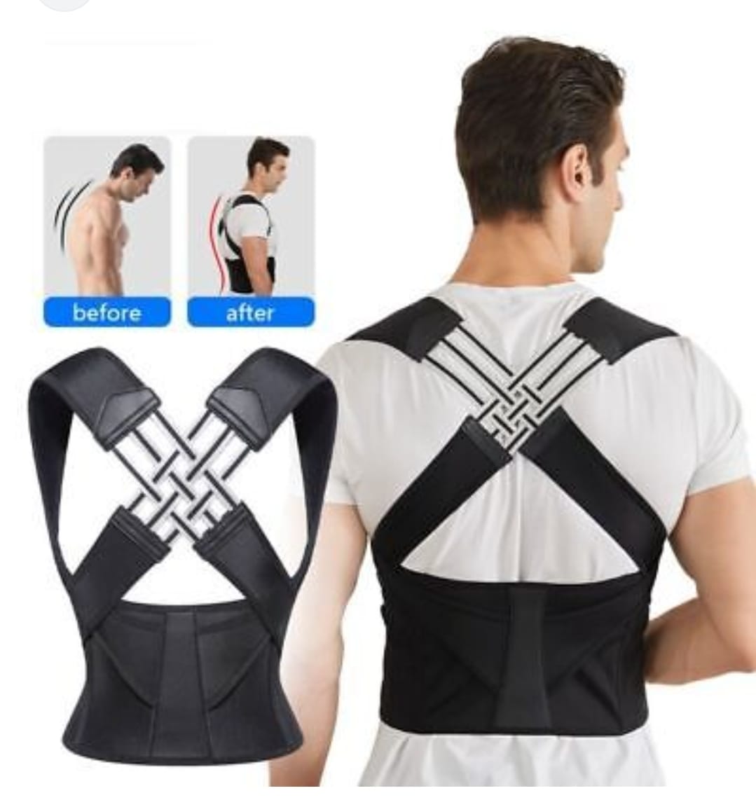 Adjustable Back Posture Corrector Belt for Man Woman Back Brace Shoulder Straightener Back Support Upper and Lower Pain Relief